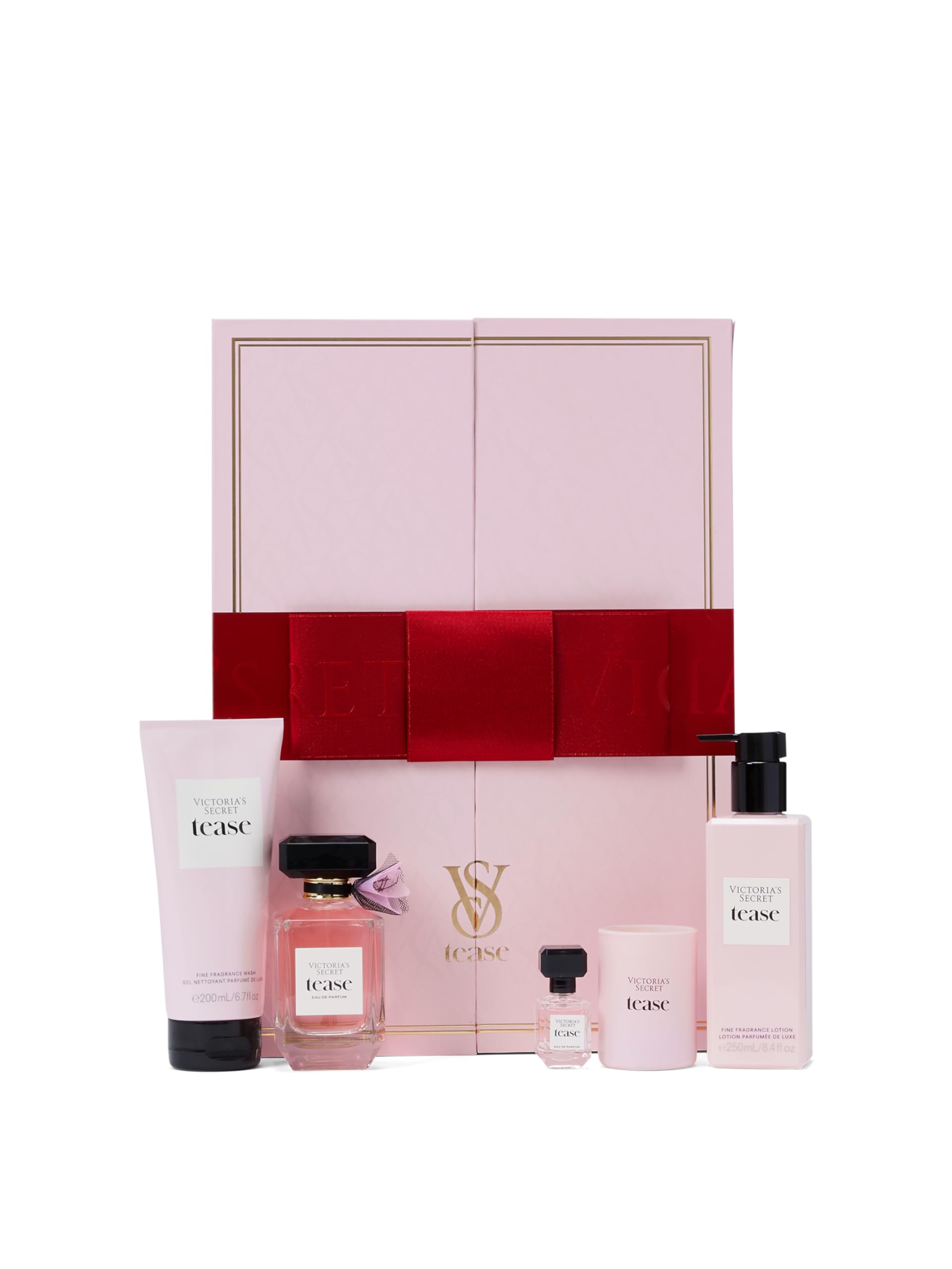 Victoria's Secret Tease Ultimate Fragrance 5 Piece Gift Set: 3.4oz Eau de Parfum, Mini Eau de Parfum, Candle, Lotion & Wash